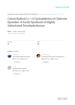 Cation Radical [3 + 2] Cycloaddition of Chalcone