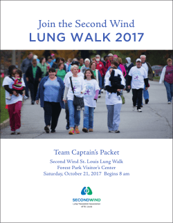 Lung Walk Team Captain`s Guide