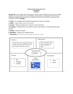 1. Credit - An arrangement for deferred payment of a loan or