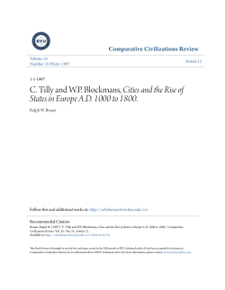 C. Tilly and W.P. Blockmans, Cities and the Rise of States in Europe
