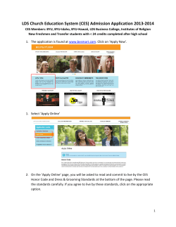 LDS Church Education System (CES) Admission - BYU