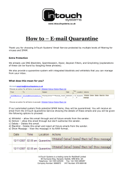 E-mail Quarantine