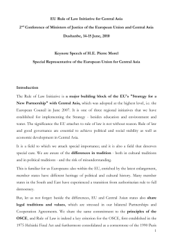 Keynote Speech - Council of the European Union