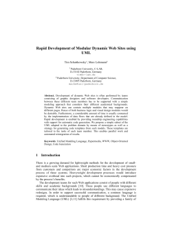 Rapid Development of Modular Dynamic Web Sites using UML