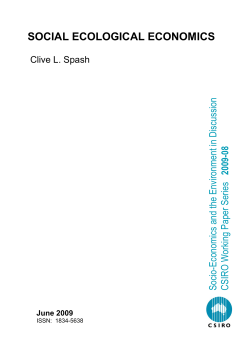 Social Ecological Economics