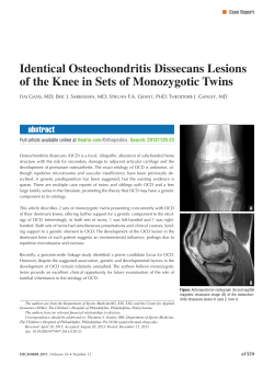 Identical Osteochondritis Dissecans Lesions of the Knee in