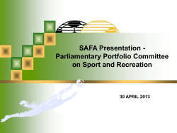 SAFA Presentation - Amazon Web Services