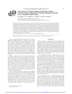The Structure of Nickel Chloride in the Ionic Liquid 1