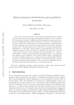 Quasi-stationary distributions and population processes arXiv
