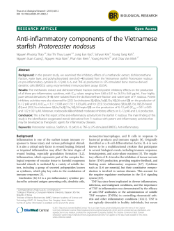 Anti-inflammatory components of the Vietnamese starfish