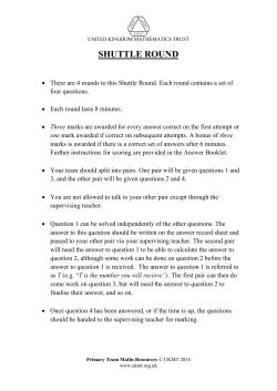 shuttle round - United Kingdom Mathematics Trust