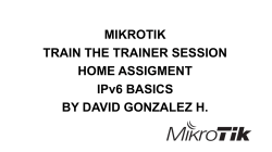 MIKROTIK TRAIN THE TRAINER SESSION HOME - MUM