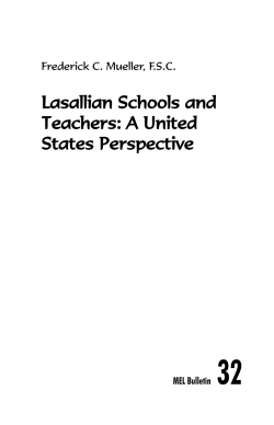 Lasallian Schools and Teachers: A United States