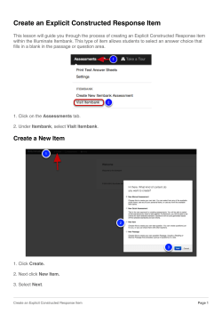 Create an Explicit Constructed Response Item