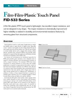 Film-Film-Plastic Touch Panel FID-533 Series