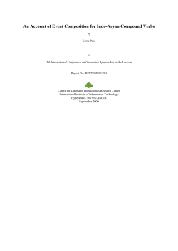 An Account of Event Composition for Indo