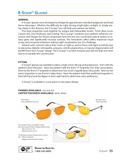 E-Scoop&reg; GlaSSES - Designs for Vision