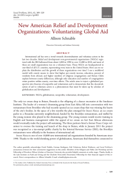 New American Relief and Development Organizations