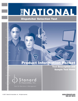 Dispatcher Selection Test - Mississippi Association of Chiefs of Police
