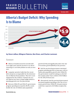 Alberta`s Budget Deficit: Why Spending Is to Blame