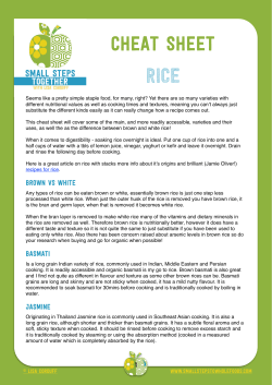 Cheat Sheet - Rice.pages - Small Steps to Wholefoods