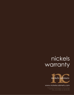 nickels warranty - Nickels Cabinets