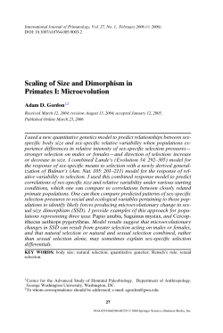 Scaling of Size and Dimorphism in Primates I: Microevolution