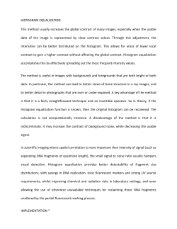HISTOGRAM EQUALIZATION - VIP-Tomographic
