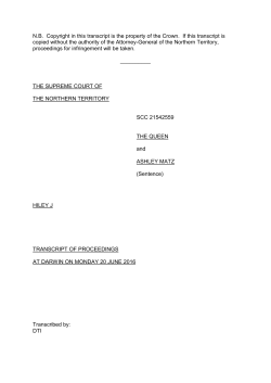N.B. Copyright in this transcript is the property of the Crown. If this