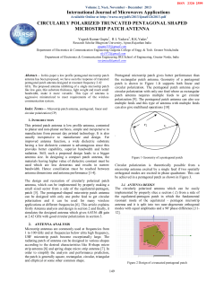 CIRCULARLY POLARIZED TRUNCATED PENTAGONAL SHAPED