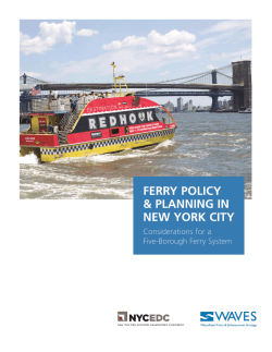 Ferry Policy and Planning in New York City
