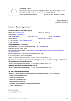 Contract notice - Vejdirektoratet