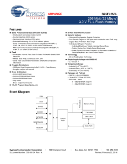 S25FL256L, S25FL128L 256 Mbit (32 Mbyte),128 Mbit (16 Mbyte