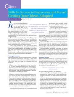 Getting Your Ideas Adopted