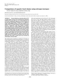 Comparison of aquatic food chains using nitrogen isotopes