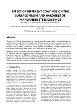 effect of different coatings on the surface finish and hardness of