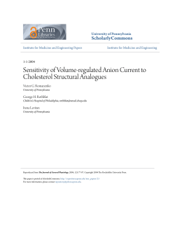 Sensitivity of Volume-regulated Anion Current to Cholesterol