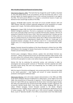After Hiroshima Background Research by Gemma Organ