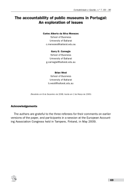 The accountability of public museums in Portugal: An exploration of