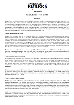 Lower Years Program Outline