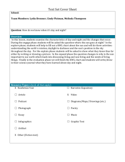 Text Set Cover Sheet