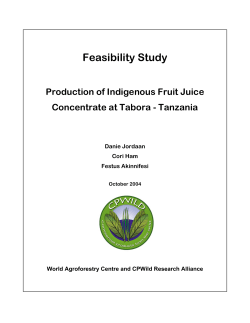 Feasibility study for production of indigenous fruit