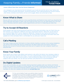 3 - Keeping Family and Friends Informed