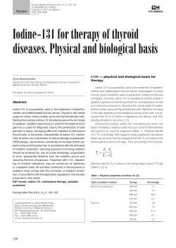 Iodine-131 for therapy of thyroid diseases