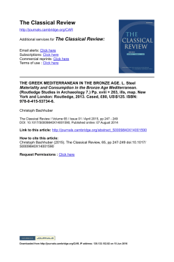 The Classical Review - Freie Universit&auml;t Berlin