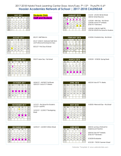 2017-2018 academic calendar