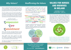 Values for Nurses and Midwives in Ireland Department of Health