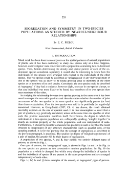 segregation and symmetry in two-species populations as studied by