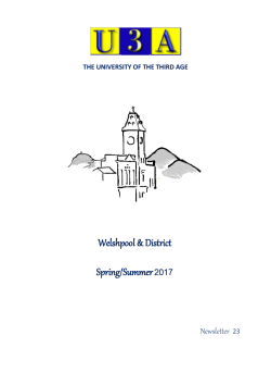 Spring - Welshpool and District U3A