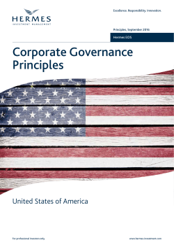 Corporate Governance Principles